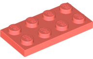 Plaatje in Gallery viewer laden, LEGO® los onderdeel Plaat Algemeen in kleur Koraal 3020