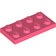 LEGO® los onderdeel Plaat Algemeen in kleur Koraal 3020