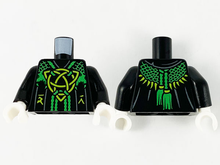 Plaatje in Gallery viewer laden, LEGO® los onderdeel Lijf met Motief Zwart 973pb3932c01