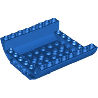 LEGO® los onderdeel Dakpan Gebogen in kleur Blauw 54091