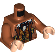 Plaatje in Gallery viewer laden, LEGO® onderdeel Lijf met Motief Donker Oranje 973pb3983c01