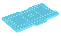 LEGO® los onderdeel Steen Aangepast Medium Azuurblauw 18922