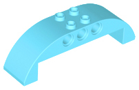 Plaatje in Gallery viewer laden, LEGO® los onderdeel Dakpan Gebogen Medium Azuurblauw 11290
