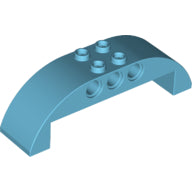 Plaatje in Gallery viewer laden, LEGO® los onderdeel Dakpan Gebogen Medium Azuurblauw 11290