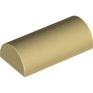 Plaatje in Gallery viewer laden, LEGO® los onderdeel Dakpan Gebogen in kleur Geelbruin 6192b