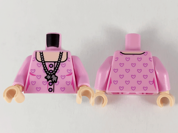 LEGO® los onderdeel Lijf met Motief Fel Roze 973pb3979c01