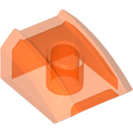Plaatje in Gallery viewer laden, LEGO® onderdeel Dakpan Gebogen Doorzichtig Neon Oranje 30602