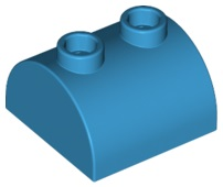 LEGO® los onderdeel Dakpan Gebogen Donker Azuurblauw 30165