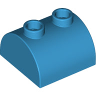 Plaatje in Gallery viewer laden, LEGO® los onderdeel Dakpan Gebogen Donker Azuurblauw 30165
