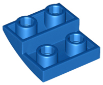 LEGO® los onderdeel Dakpan Gebogen in kleur Blauw 32803