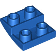 Plaatje in Gallery viewer laden, LEGO® los onderdeel Dakpan Gebogen in kleur Blauw 32803