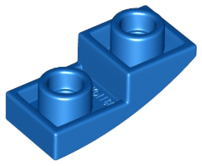 LEGO® los onderdeel Dakpan Gebogen in kleur Blauw 24201