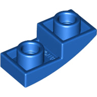Plaatje in Gallery viewer laden, LEGO® los onderdeel Dakpan Gebogen in kleur Blauw 24201