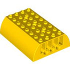 LEGO® los onderdeel Dakpan Gebogen in kleur Geel 45411