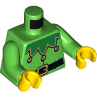 LEGO® los onderdeel Lijf met Motief Fel Groen 973pb4061c01