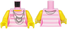LEGO® los onderdeel Lijf met Motief Fel Roze 973pb3947c01