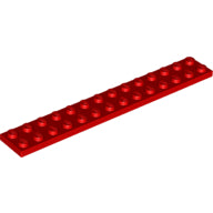 LEGO® los onderdeel Plaat Algemeen in kleur Rood 91988