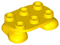 LEGO® los onderdeel Benen Aangepast in kleur Geel 66859