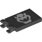 LEGO® onderdeel Tegel Aangepast met Motief Zwart 30350bpb111
