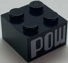 LEGO® los onderdeel Steen met Motief Zwart 3003pb120