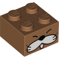 Plaatje in Gallery viewer laden, LEGO® los onderdeel Steen met Motief Medium Noga 3003pb119