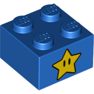 LEGO® los onderdeel Steen met Motief Blauw 3003pb121