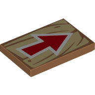 Plaatje in Gallery viewer laden, LEGO® los onderdeel Tegel met Motief Medium Noga 26603pb091