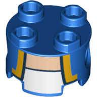 LEGO® los onderdeel Steen Rond met Motief Blauw 17485pb007