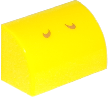 Plaatje in Gallery viewer laden, LEGO® onderdeel Dakpan Gebogen met Motief Geel 37352pb002