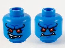 Plaatje in Gallery viewer laden, LEGO® los onderdeel Hoofd Donker Azuurblauw 3626pb2702