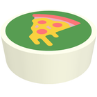 LEGO® los onderdeel Tegel Rond met Motief Wit 98138pb164