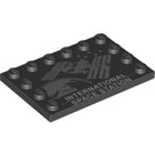LEGO® onderdeel Tegel Aangepast met Motief Zwart 6180pb123