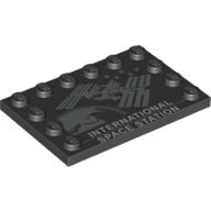 LEGO® onderdeel Tegel Aangepast met Motief Zwart 6180pb123