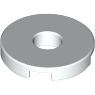 LEGO® los onderdeel Tegel Rond in kleur Wit 15535