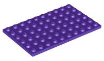 LEGO® los onderdeel Plaat Algemeen in kleur Donkerpaars 3033