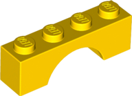 Plaatje in Gallery viewer laden, LEGO® los onderdeel Steen Boog in kleur Geel 3659