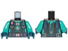 LEGO® los onderdeel Lijf met Motief Zwart 973pb3904c01