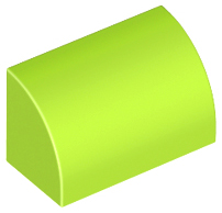 LEGO® los onderdeel Dakpan Gebogen in kleur Limoen 37352