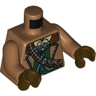 Plaatje in Gallery viewer laden, LEGO® los onderdeel Lijf met Motief Medium Noga 973pb3905c01