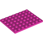 LEGO® los onderdeel Plaat Algemeen in kleur Donker Roze 3036
