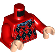 Plaatje in Gallery viewer laden, LEGO® los onderdeel Lijf met Motief Rood 973pb3978c01