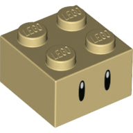 LEGO® los onderdeel Steen met Motief Geelbruin 3003pb117
