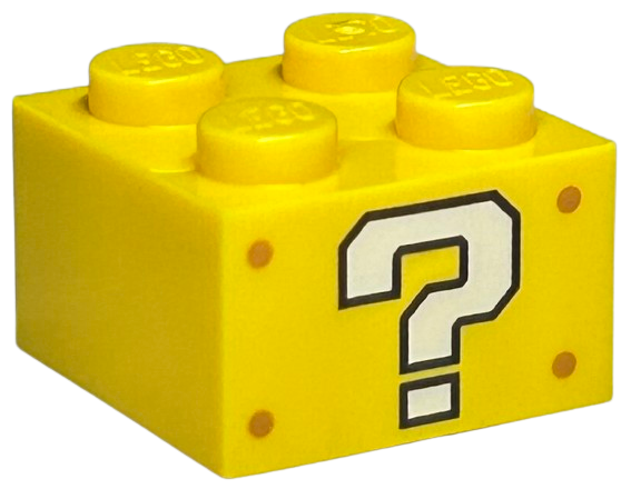 LEGO® los onderdeel Steen met Motief in kleur Geel 3003pb118