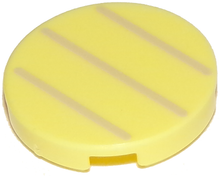 Plaatje in Gallery viewer laden, LEGO® Tegel Rond met Motief Helder Lichtgeel 14769pb334