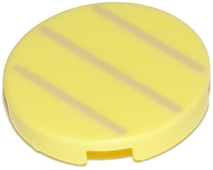 LEGO® Tegel Rond met Motief Helder Lichtgeel 14769pb334