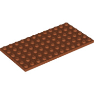 Plaatje in Gallery viewer laden, LEGO® los onderdeel Plaat Algemeen Donker Oranje 3028