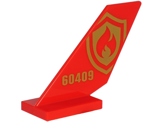 LEGO® los onderdeel Staart met Motief Rood 6239pb093