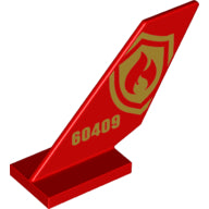 LEGO® los onderdeel Staart met Motief Rood 6239pb093