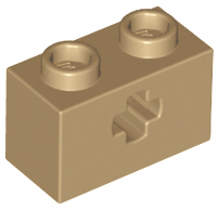 Plaatje in Gallery viewer laden, LEGO® los onderdeel Technische Steen Donker Geelbruin 32064