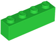 Plaatje in Gallery viewer laden, LEGO® los onderdeel Steen in kleur Fel Groen 3010